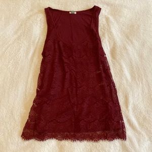 Fossil maroon tank top